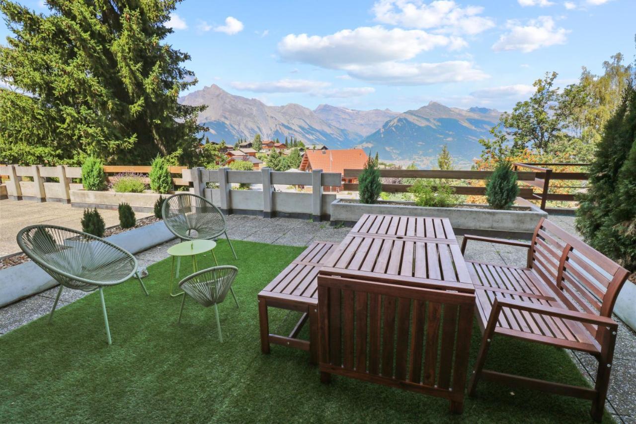 Superbe Appartement Avec Piscine Nendaz Kültér fotó